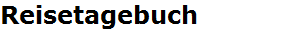 Reisetagebuch